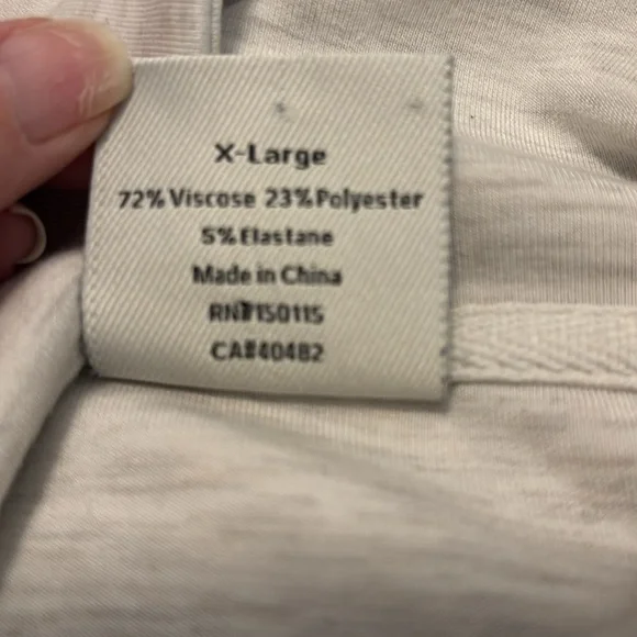 Varley Light Gray Anset wrap jacket SZ XL button closure super soft athleisure - Picture 6 of 16